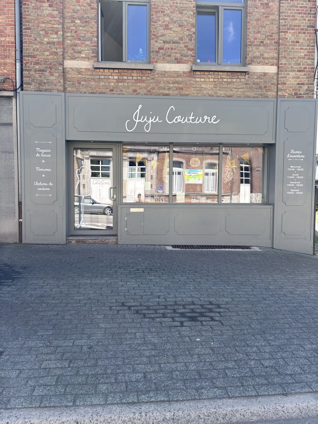 Devanture de la boutique Juju Couture à Theux