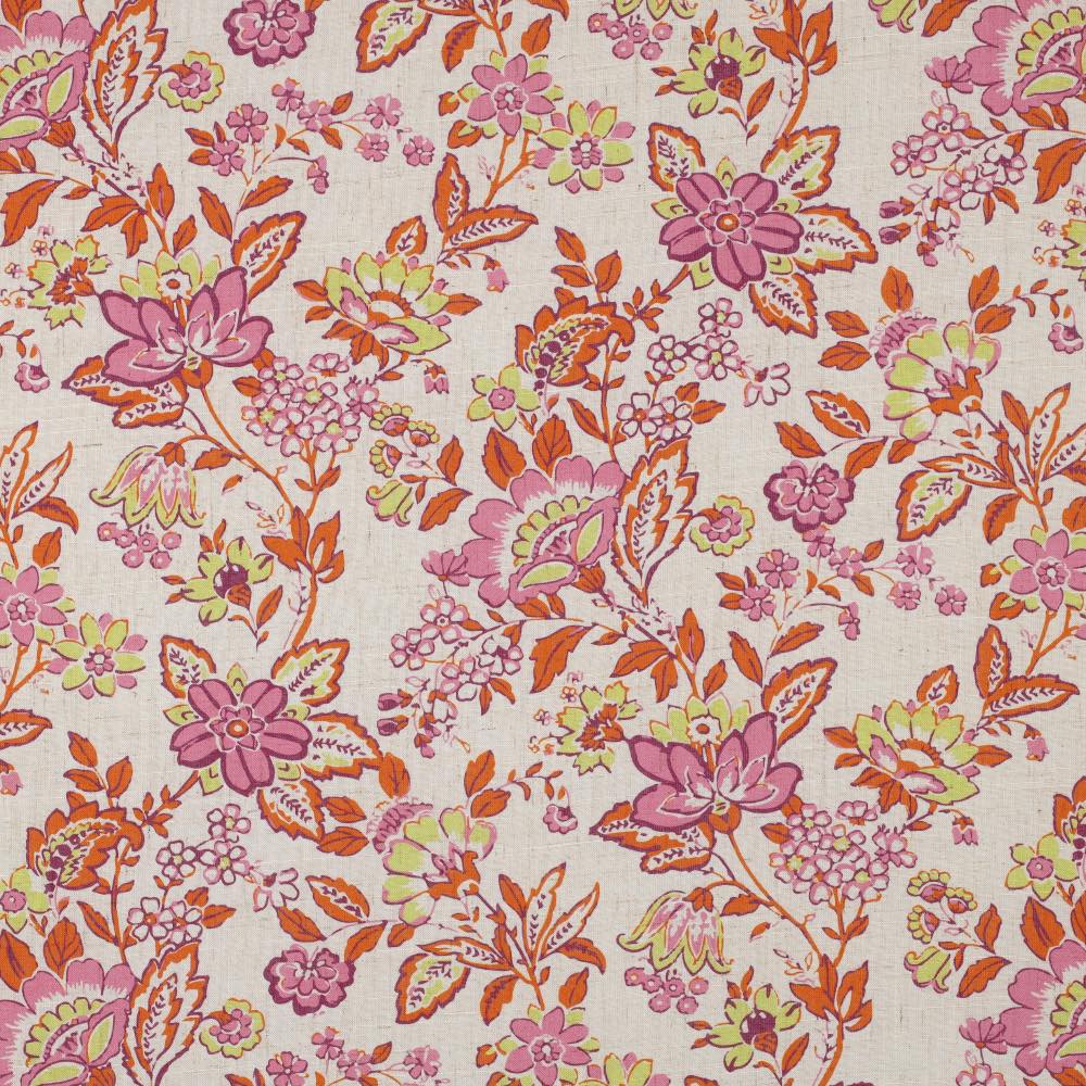 Viscose/lin fleurie