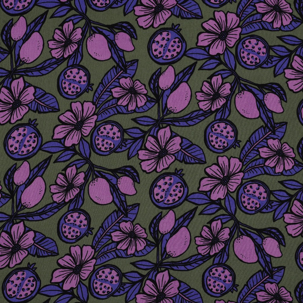 Viscose flowers mauve