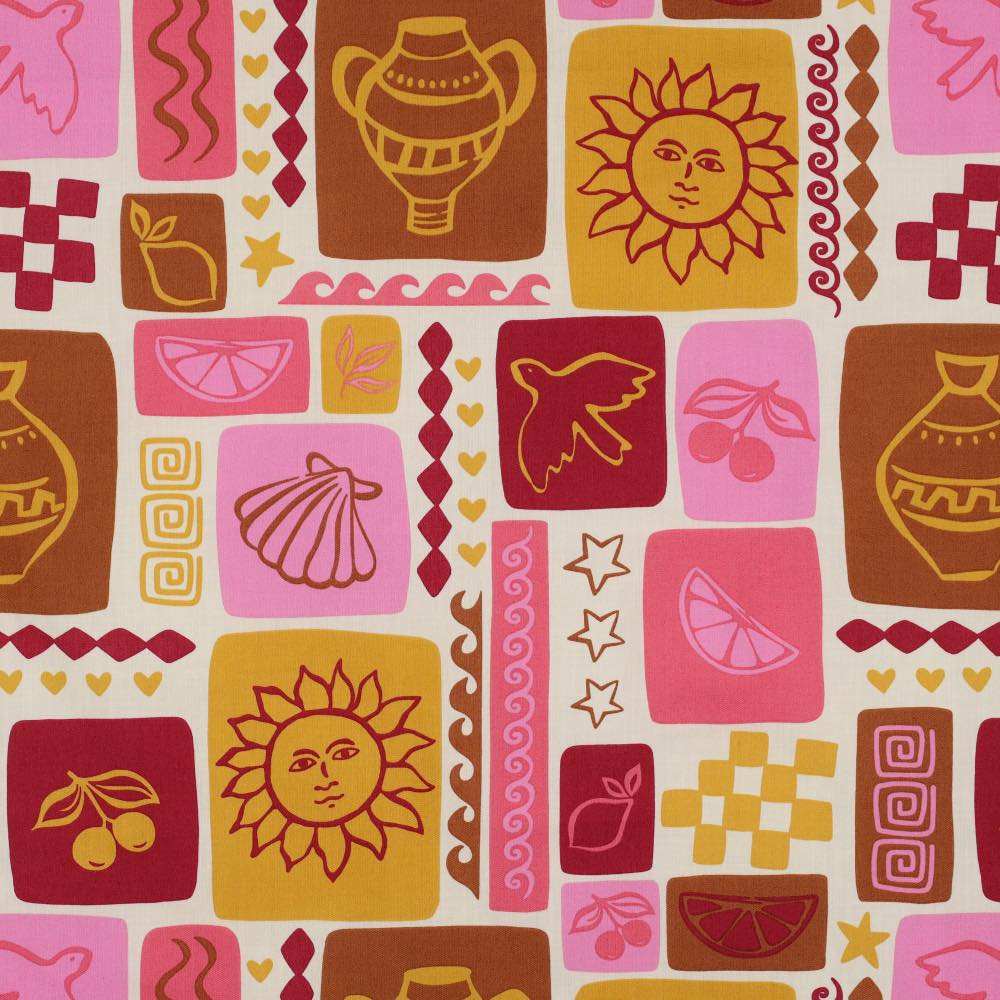 Popeline de coton patchwork