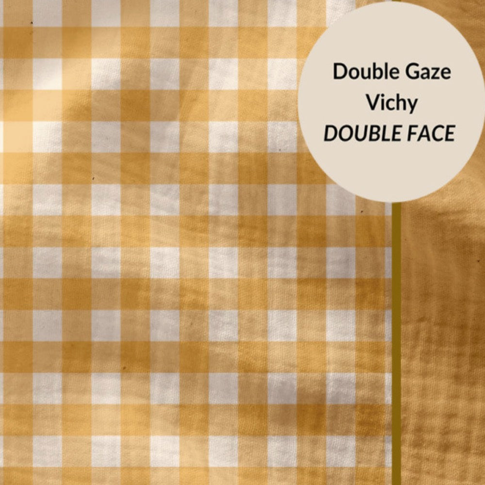 Double Gaze vichy jaune