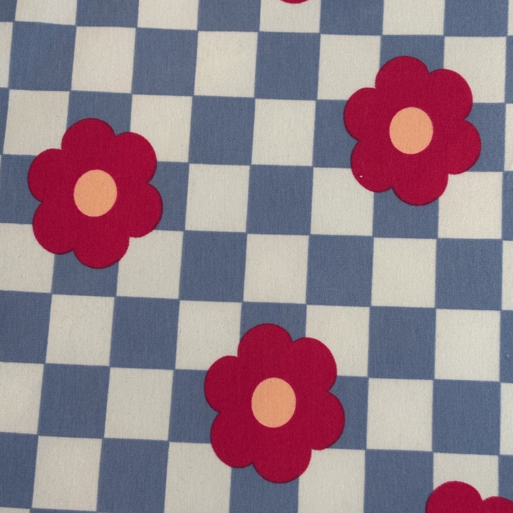 Jersey soft sweat fleurs