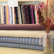 Coton chambray mauve