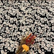 Viscose black flowers