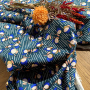 Viscose Petrol flowers