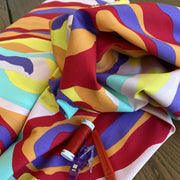 Satin de coton rouge abstract