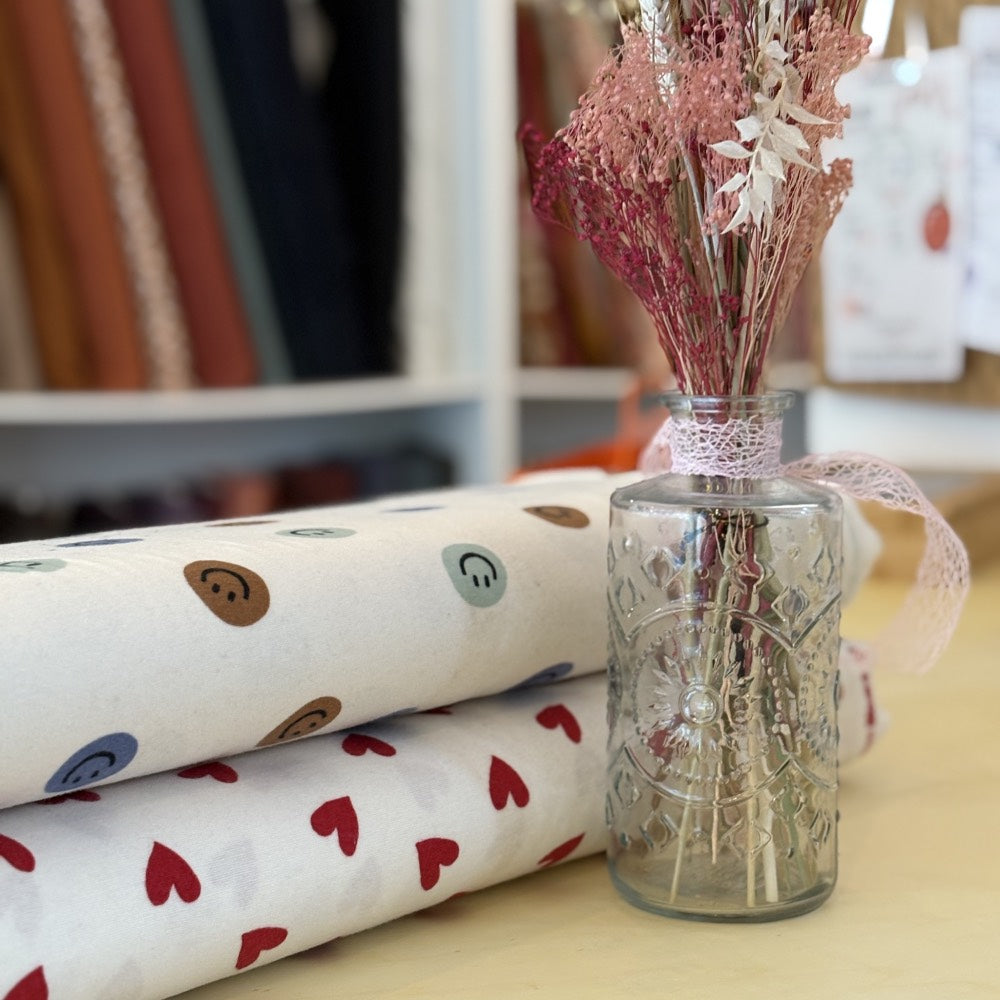 Coton Flanelle coeurs