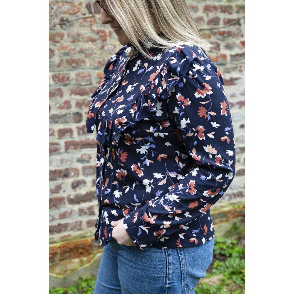 Viscose Popeline Bleue