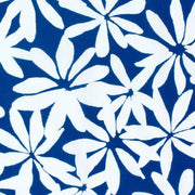 Satin de coton bleue fleurie